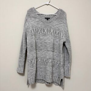 American Eagle Outfitters Light Gray Wool Blend Cowl Neck Sweater Size L